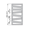 Termoarredo Zehnder Ribbon H. 1017- Bianco Largh. Cm 60- Zehnd- Pezzi 1