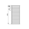 Termoarredo Zehnder Subway H. 973- Cromo Largh. Cm 45- Zehnd- Pezzi 1