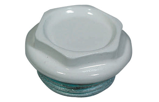 Tappo Cieco Dx / Sx Zincato Verniciato Per Radiatori Fl 42- 1 Dx Bianco- Oter- Pezzi 1