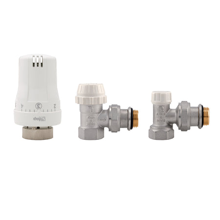 Kit Valvole Termostatiche Ad Angolo Femmina- 3/8- Itap- Pezzi 1