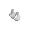 Borchia Doppia In Materiale Plastico Universale Bianca- Diam. 10-22 Mm- Dk- Pezzi 1