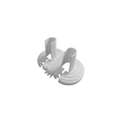 Borchia Doppia In Materiale Plastico Universale Bianca- Diam. 10-22 Mm- Dk- Pezzi 1