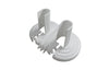 Borchia Doppia In Materiale Plastico Universale Bianca- Diam. 10-22 Mm- Dk- Pezzi 1