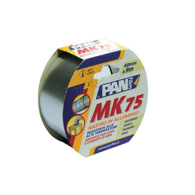 Nastro In Alluminio Per Alte Temperature Mk 75- 40 Mm X 9 Mt- Senza- Pezzi 1