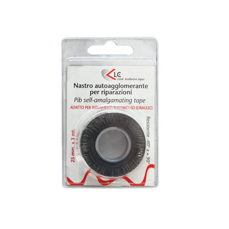 Nastro Autoagglomerante- Mm 25 X Mt 3 Nero- Ff- Pezzi 1