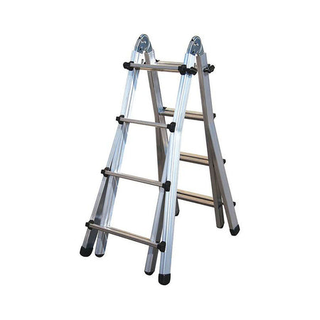 Scala Telescopica In Alluminio Estruso Cairo- 6+6 Gradini - H. Max 6,12 M- Gryn- Pezzi 1