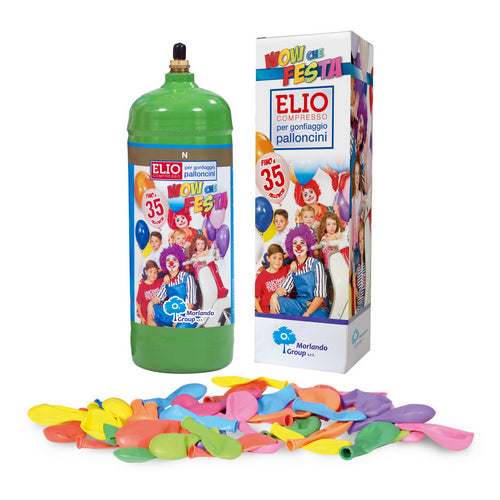 Bombola Elio Con Palloncini Kit Party- 1,7 L - 35 Palloncini- Senza- Pezzi 1