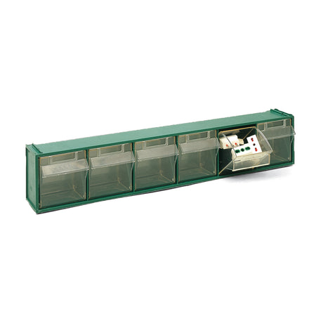 Cassettiera Sovrapponibile In Pp Fox 102 - Mm 600X94X H.112- Verde Lxpxh Mm 600X94Xh.112- Dh- Pezzi 1