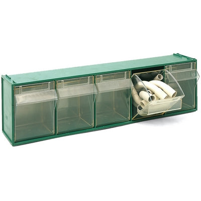 Cassettiera Sovrapponibile In Pp Fox 103 - Mm 600X135X H.164- Verde Lxpxh Mm 600X135X164- Dh- Pezzi 1