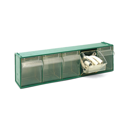Cassettiera Sovrapponibile In Pp Fox 103 - Mm 600X135X H.164- Verde Lxpxh Mm 600X135X164- Dh- Pezzi 1