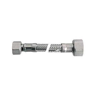 Flessibile Inox Mod. Lux Normale Cm. 15 Con Guarnizione- Ff 1/2X1/2- Dh- Pezzi 1