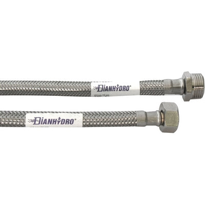 Flessibile Inox Modello Normale Cm. 100- Mf 1/2 X 1/2- Dh- Pezzi 1