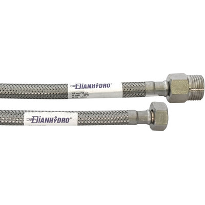 Flessibile Inox Modello Prolungato Cm. 30- Mf 3/8 X 3/8- Dh- Pezzi 1