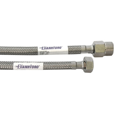 Flessibile Inox Modello Prolungato Cm. 35- Mf 3/8 X 3/8- Dh- Pezzi 1