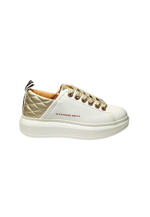 ALEXANDER SMITH Scarpe Donna Alexander Smith Wembley Woman-White Matt Gold da donna