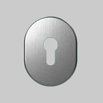 Mostrina Esterna Per Cilindro Europeo '316L/Sv' Cipierre 90X70X4 Mm - Col. Ottone Lucido - Cipierre