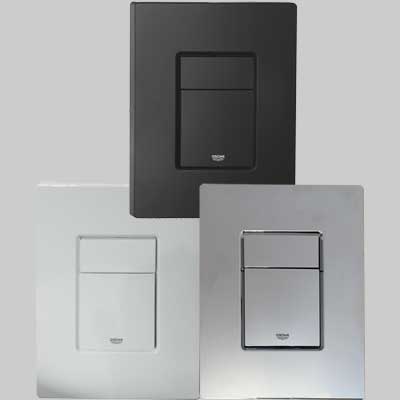 Placca Di Comando Skate Cosmopolitan Doppio Tasto Cromosatinata Grohe