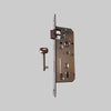 Serratura Per Porte In Legno 'Patent Grande' Frontale Bordo Quadro Bonaiti E50 Bronzata - Bonaiti