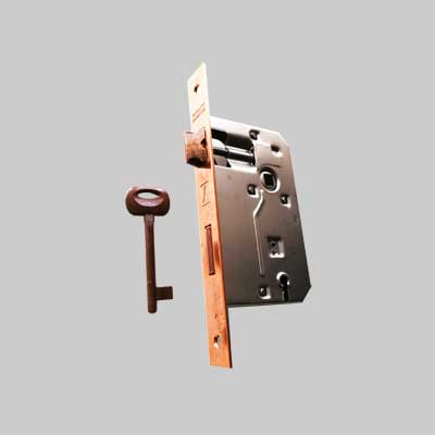 Serratura Per Porte In Legno 'Patent' Frontale Bordo Quadro Bonaiti E30 Bronzata - Bonaiti