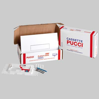 Kit Sara Mono Tasto Telaio + Placca Cm.33 Sp.1,2 Cromata Pucci