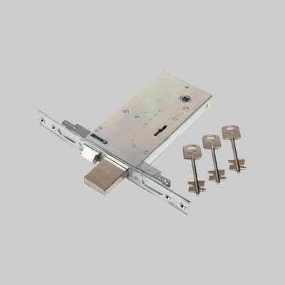 Serratura A Doppia Mappa Per Porte In Alluminio Da Fascia Art. 6873/6893 Feb E70 - Scatola 168X81 Mm - Nuova Feb