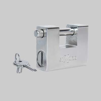 Lucchetto Monoblocco 'Titan' Sikuro 94 Mm Con 2 Chiavi A Profilo Universale - Sikuro