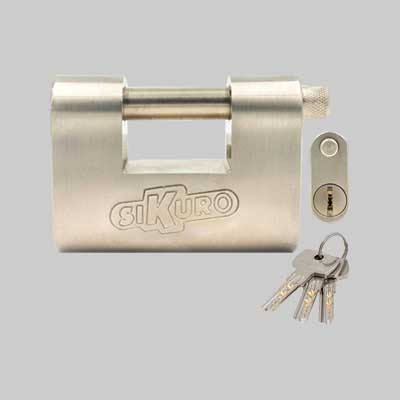 Lucchetto Monoblocco Ovale 'Titan' Sikuro 84 Mm - Sikuro