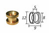Passafilo In Ottone Per Testine Con Sede- - Ø Mm.9, Ø Esterno Mm.12 - 10 Pezzi
