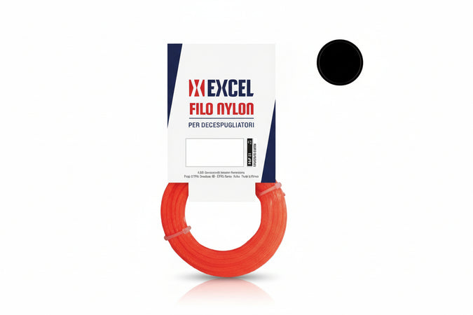 Filo Per Decespugliatore In Nylon Tondo Arancio- - Ø Mm.2,4 In Matassa Mt.100 - 2 Pezzi Excel