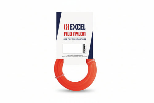 Filo Per Decespugliatore In Nylon Quadro Arancio- - Mm.2,4 In Matassa Da Mt.15 - 5 Blister Excel