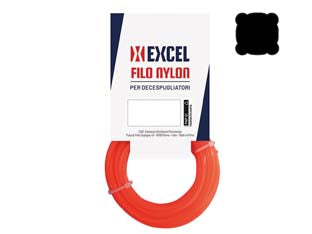 Filo Per Decespugliatore In Nylon Quadro Arancio- - Mm.3,3 In Matassa Da Mt.15 - 3 Blister Excel