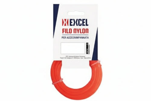 Filo Per Decespugliatore In Nylon Quadro Arancio- - Mm.3,3 In Matassa Da Mt.15 - 3 Blister Excel