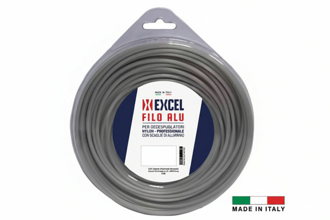 Filo Per Decespugliatore In Nylon Quadro Alu Ø Mm.2,7 In Matassa Da Mt.60 Excel