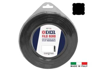 Filo Per Decespugliatore In Nylon Quadro Nero Ø Mm.2,7 In Matassa Da Mt.60 Excel