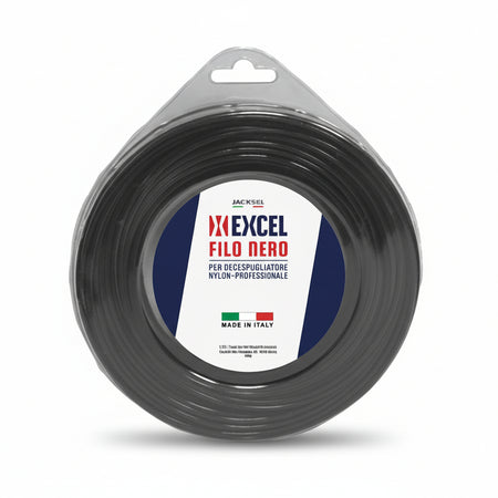 Filo Per Decespugliatore In Nylon Quadro Nero Ø Mm.2,7 In Matassa Da Mt.60 Excel