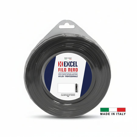 Filo Per Decespugliatore In Nylon Quadro Nero Ø Mm.3 In Matassa Da Mt.15 Excel