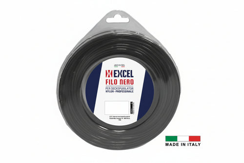 Filo Per Decespugliatore In Nylon Quadro Nero Ø Mm.3,3 In Matassa Da Mt.12 Excel