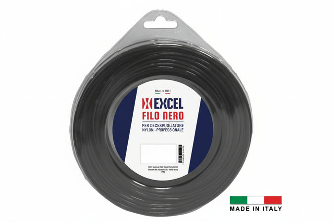 Filo Per Decespugliatore In Nylon Quadro Nero Ø Mm.3,3 In Matassa Da Mt.40 Excel
