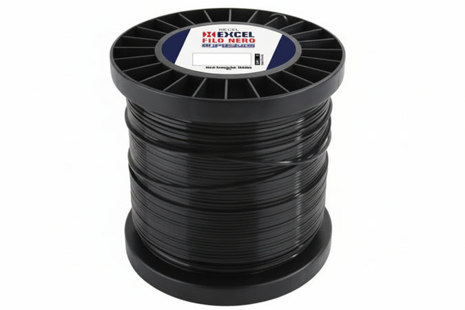Filo Per Decespugliatore In Nylon Quadro Pro Nero Ø Mm.4,4 In Matassa Da Mt.460 Excel