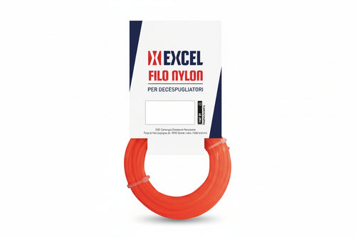 Filo Per Decespugliatore In Nylon Pentagono Arancio- - Ø Mm.2,4 In Matassa Da Mt.50 - 2 Blister Excel