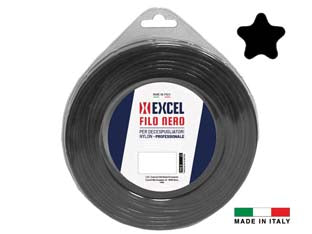 Filo Per Decespugliatore In Nylon Pentagono Nero Ø Mm.3,3 In Matassa Da Mt.12 Excel