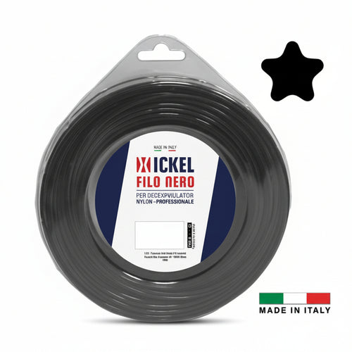 Filo Per Decespugliatore In Nylon Pentagono Nero Ø Mm.4,4 In Matassa Da Mt.6 Excel