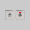 Nottolino Wc E Segnalatore 'Quadro' 50X50 Mm - Col. Inox Satinato - Fimet Maniglie