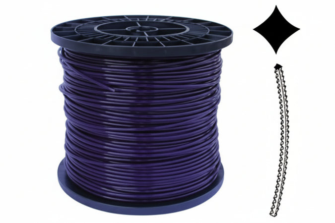 Filo Nylon Platino Seghettato Viola Per Decespugliatore Ø Mm.3,3 Bobina Mt.200 Active