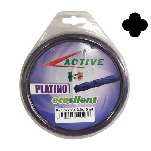 Filo Nylon Platino Ecosilent Elicoidale Viola Per Decespugliatori- - Ø Mm.3 - Blister Mt.69 - 1 Blister Active