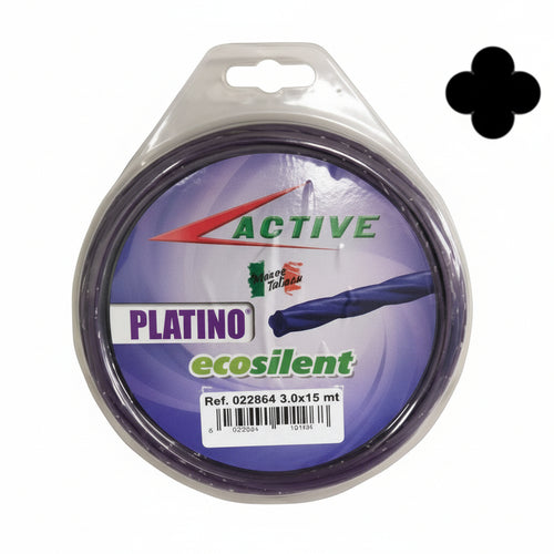 Filo Nylon Platino Ecosilent Elicoidale Viola Per Decespugliatori- - Ø Mm.3,3 - Blister Mt.61 - 1 Blister Active