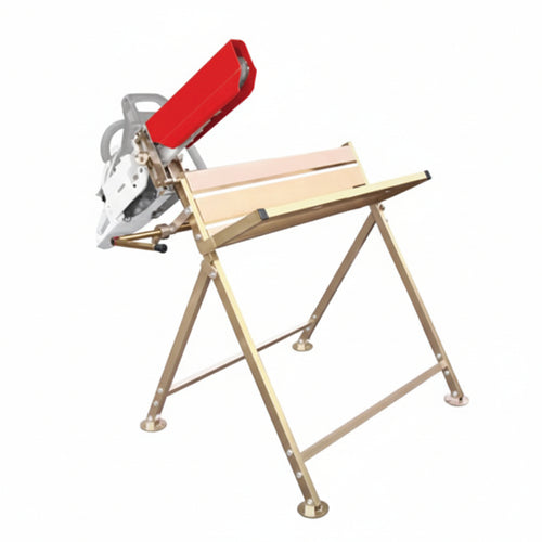 Cavalletto Taglialegna Acciaio Con Morsetto Fissaggio Motosega Excel