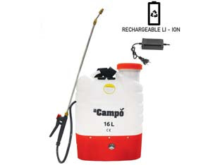 Pompa A Zaino A Batteria Litio 12V Lt.16 Cm.38X18,5X52H. Il Campo
