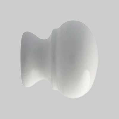 Pomolo Legno Laccato 101 Ø 30 - Bianco