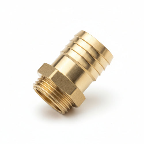 Raccordo Filettato E Portagomma In Ottone- - Filetto M 1/2 Portagomma Ø Mm.20 - 10 Pezzi